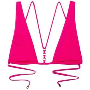 Beach Bunny Ireland Barbie High Apex Bikini Top Size Small